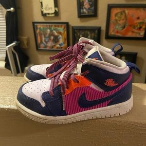 Nike Jordan 1 Fire pink barely grape toddler size 9